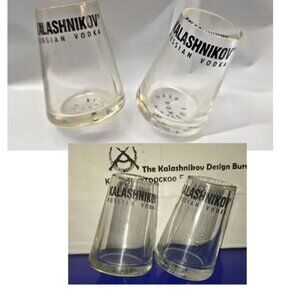 Rare ~ Set of 4 Russian rare Shot Glasses~ KALASHNIKOV NAVY  Drink